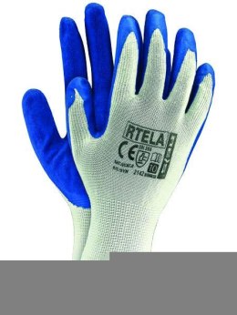 Rękawice powlekane biało-niebieski rozmiar 11 RTELA