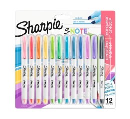 Zakreślacz Sharpie S-note Mix kolorów 12 szt. 2138233