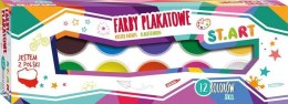 Farby plakatowe ST.ART 12 kol.20 ml 3756 ST.MAJEWSKI