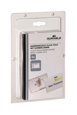 CLICK FOLD identyfikator 54x90 mm z kombi kli pem przezr. 869319 DURABLE