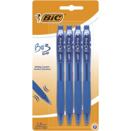 Długopis BIC Bu3 Grip niebieski Blister 4szt, 922577