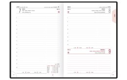 Kalendarz A-5 STANDARD książkowy (KS1), 05 - grafit carbon / granat linea 2023 TELEGRAPH