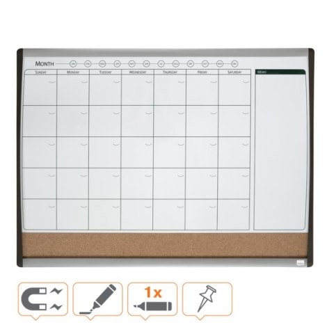 Magnetyczny planer miesięczny Rexel, 585 x 430 mm, 1903813