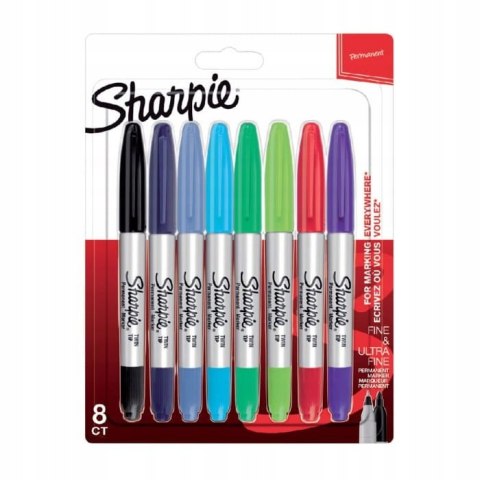 Markery dwustronny SHARPIE TWIN TIP 8szt.-zestaw 2065409