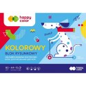 Blok rysunkowy A4 15 ark.kolor HAPPY COLOR HA 3708 2030-09