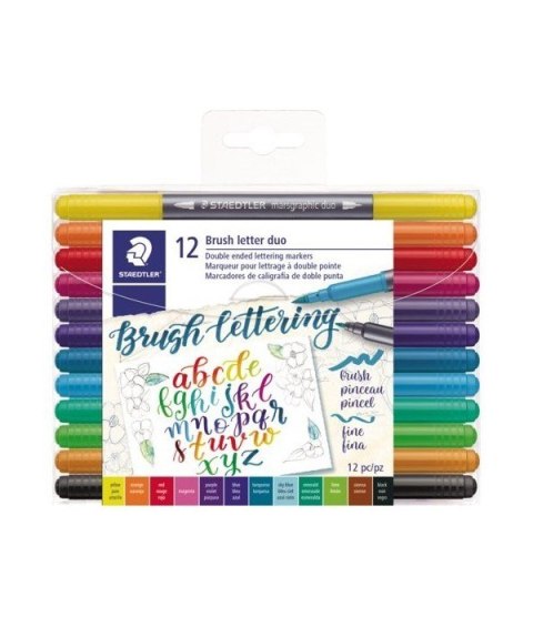 Pisak dwustronny brush Lettering 1-6 i 0.5-0.8mm 36kol. Design Journey S
