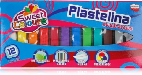 Plastelina 12kol kwadratowa KOMA PLAST