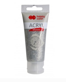 Brokat akrylowy 60ml srebrny Happy Color HA 7370 0060-801