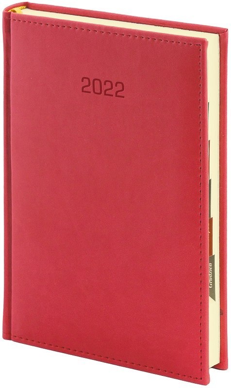 Kalendarz A4 tygodniowy z notesem Vivella czerwony