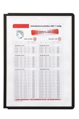 Panele prezentacyjne czarne (5) ramka SHERPA 5606-01 DURABLE