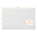 Szklana tablica Nobo Impression Pro z zaokrąglonymi rogami 1260x710mm, lśniąca biel
