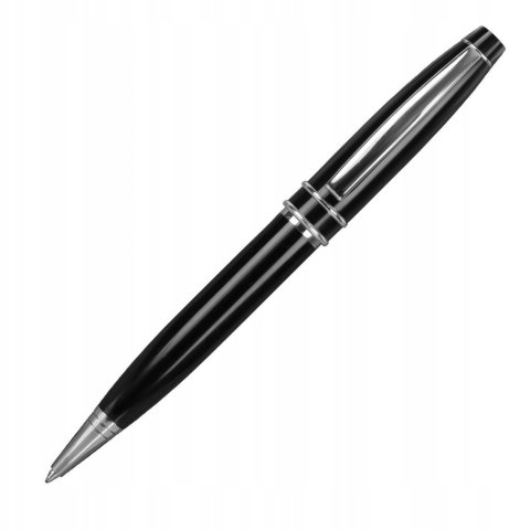 Długopis NOKTURN - czarno-srebrny, wkład EasyFlow SCHMIDT Tech. niebieski TO-812 Toma