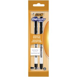 Długopis żelowy BIC Gel-ocity Stic 0.5mm czarny, blister 2szt, 989708