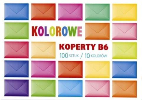 Koperty B6 kolorowe 100szt. (10 kolorów ) KB6-OG_3