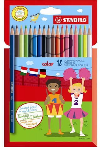 Kredki COLOR kpl 18 szt. pud. z zawieszką 1918/77-11 STABILO