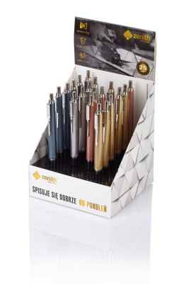 Długopis automatyczny Zenith 7 - display 20 sztuk, mix kolorów metalicznych, 4072020