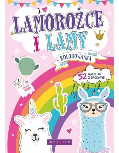 Kolorowanka z naklejkami - Lamorożce i Lamy B&F