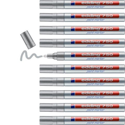 Marker lakierowy 2-4mm 750-54 srebrny końcowka okrągła