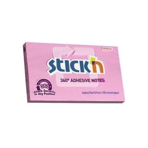 Notes samop.127x76, 360st., Różowy STICK`N 100k. 21558