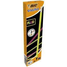 Ołówek z gumką BIC Evolution Fluo 655 HB , 942882