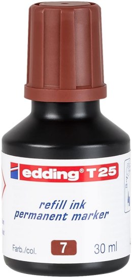 Tusz do markerów permanentnych 30 ml brązowy Edding T25/007/BR