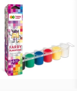 Farba plakatowa HAPPY COLOR TEMPERA 6kol. x25ml HA 3310 0025-K6