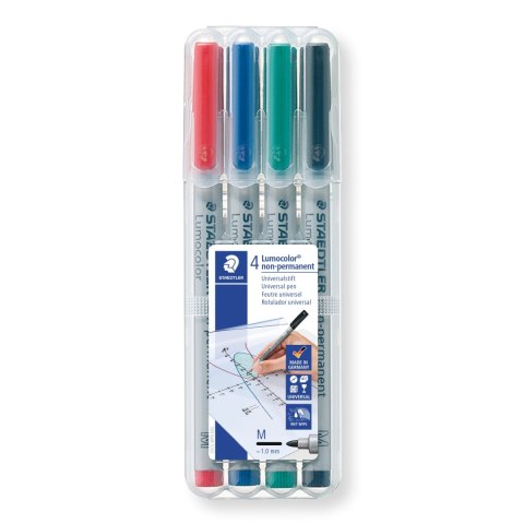 Foliopis 315WP4 4kol. w etui STAEDTLER LUMOCOLOR zmywalny