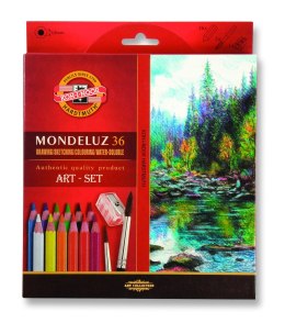 Kredki MONDELUZ 3712 36 kolorów + PĘDZEL KOH I NOOR