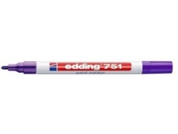 Marker lakierowy okrągła końcówka 1-2 mm metaliczny fioletowy Edding 751/078/MF