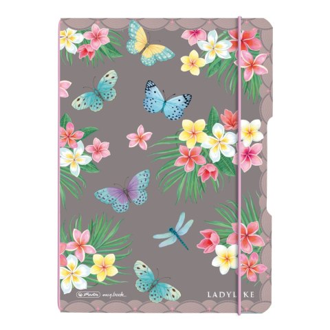 Notatnik A5 40 kartek kratka PP my.book flex ladylike butterfli 50044290 Herlitz