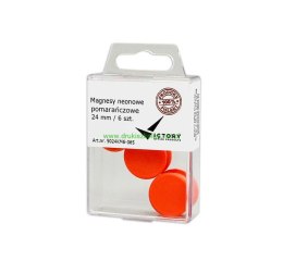 Magnesy neonowe pomarańczowe 24mm (6) 5024KM6-065 VICTORY