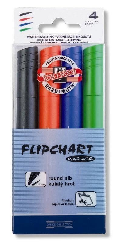 Marker do FLIPCHART 1405 4 kolory okrągła końcówka 771405
