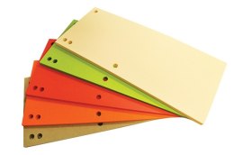 Przekładki , karton, 1/3 A4, 235x105mm, 100szt., mix kolorów, typu OFFICE PRODUCTS 21070035-99