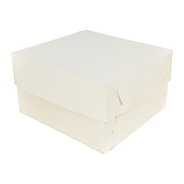 Pudełko białe z pokrywką 15,5x14x9cm na ciastka (100 szt.) PUDP15