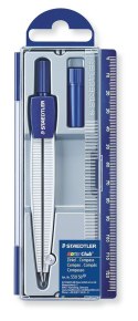 Cyrkiel szkolny z etui na grafity, Staedtler S 550 50