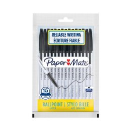 Długopis ze skuwką Paper Mate 045 medium (1,0 mm) czarny 15 szt. 2108182