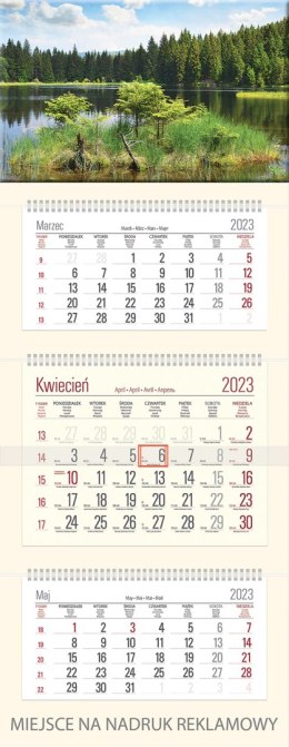 Kalendarz Trójdzielny z główką (T02) STAW- krem 2023 TELEGRAPH