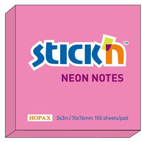Notes samop. EXTRA STICKY 76x76 różowy neon 90 kart. 21671 MAPED