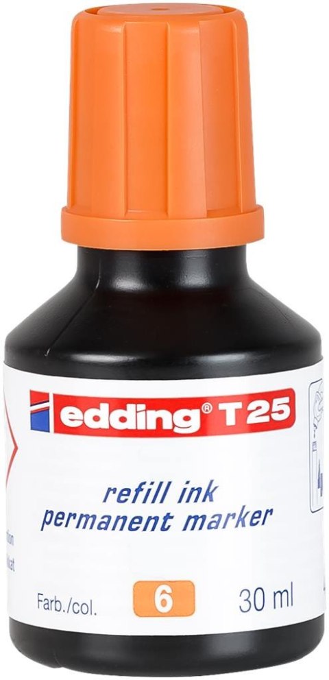 Tusz do markerów permanentnych 30 ml pomarańczowy Edding T25/006/P