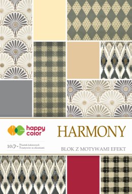 Blok HARMONY z efektami, 170-220 g/m2, A4, 10 ark, 5 motywów, HAPPY COLOR HA 7717 (X)