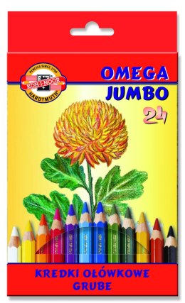 Kredki OMEGA JUMBO 3384 24 kolorów Koh i Noor (X)