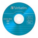 Płyta DVD-RW VERBATIM SLIM Colour 4.7GB x4 43563