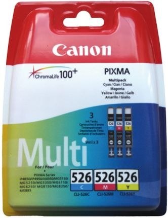 Tusz CANON (CLI-526CMY) nieb+purp+żółt 3szt 4541B009