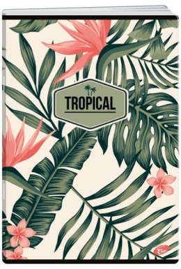 Zeszyt A5 80k krata lam.TROPICAL folia soft touch