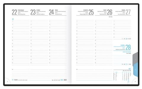 Kalendarz A-5 PLUS książkowy (U3), 07- niebieski cristal 2023 TELEGRAPH