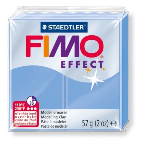 Kostka FIMO effect 57g, niebieski agat, transp-perłowy, masa termoutwardzalna, Staedtler S 8020-386