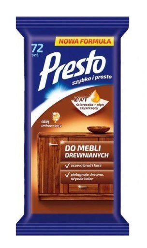 PRESTO Ściereczki nawil.do mebli 2w1 120 szt. 24941 POP-UP