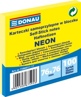 Bloczek samop.76x76 100k neon żółty 7586011-11 DONAU