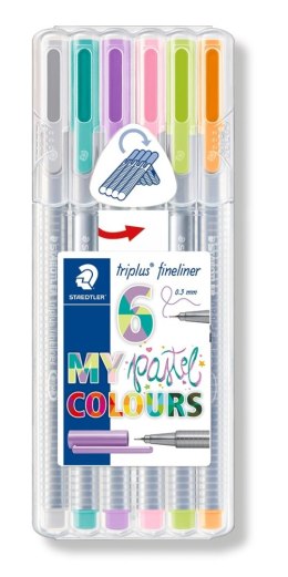 Cienkopis TRIPLUS FINELINER 0.3mm 6szt pastelowy S334SB6CS1