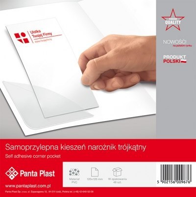 Kieszeń samoprzylepna A4 PVC 10szt. 0407-0013-00 PANTA PLAST